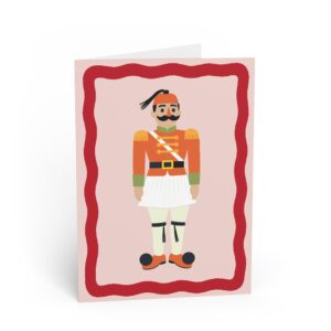 Nutcracker Soldier Greeting Card — Festive Holiday Card for Christmas & Winter Celebrations